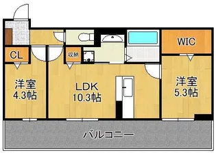 TORISIA陣原【3階】の間取り