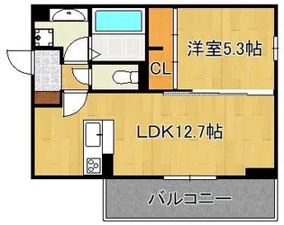 TORISIA陣原【2階】の間取り
