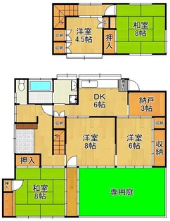 福岡県北九州市若松区中畑町【一戸建】の間取り