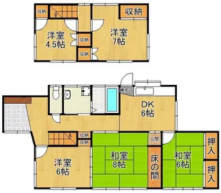 福岡県北九州市若松区迫田町【一戸建】の間取り