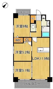 コンダクトレジデンスHIGUCHIMACHI【6階】の間取り