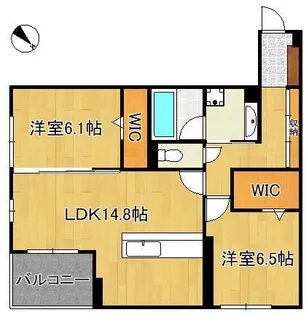 プラシード【3階】の間取り