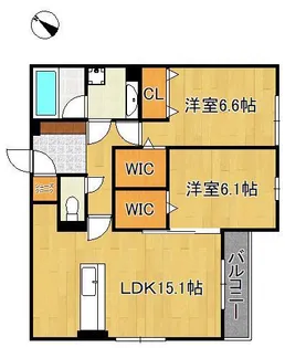 プラシード【2階】の間取り