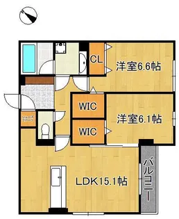 プラシード【3階】の間取り