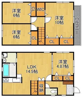 福岡県北九州市八幡西区紅梅4丁目【一戸建】の間取り