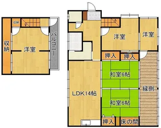 福岡県北九州市若松区中畑町【一戸建】の間取り