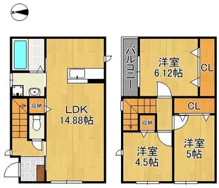 福岡県北九州市八幡西区東鳴水5丁目【一戸建】の間取り