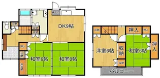 福岡県北九州市若松区東小石町【一戸建】の間取り