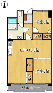 皇后崎スカイマンション 705号室【7階】の間取り