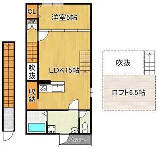 Land+HAMAMACHI【2階】の間取り