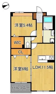 プロスペレ浜町【4階】の間取り