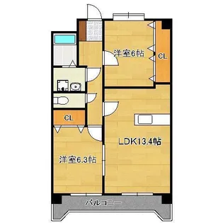 ブルースクエアー響【7階】の間取り