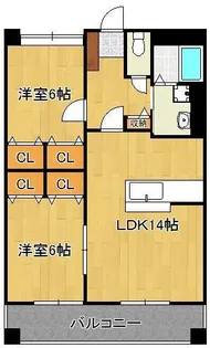 S・E天籟寺マンション【6階】の間取り