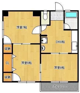 第1白石ビル【3階】の間取り