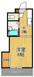1Kの間取り画像