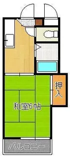 シャトレ桃園【2階】の間取り