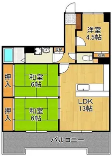 リアライズ到津【3階】の間取り