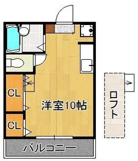 アップルハイツ【1階】の間取り