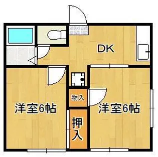 クレール祝町Ⅲ【2階】の間取り