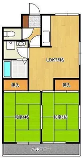 ディアライフ中央【4階】の間取り