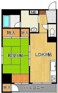 コンフォート高見【4階】の間取り