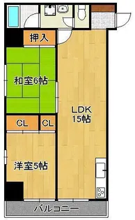 コンフォート高見【6階】の間取り