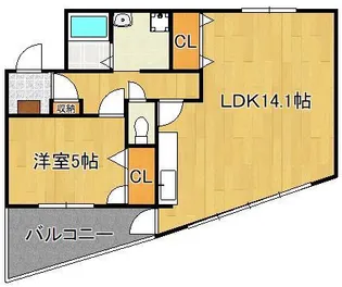アルシオン中央【4階】の間取り