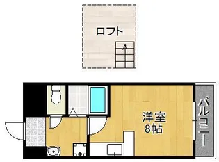 オアシス浅生Ⅱ【6階】の間取り