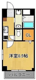 ホワイトバレー八幡駅前【2階】の間取り