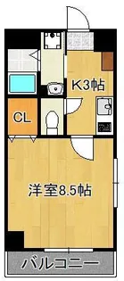 ホワイトバレー八幡駅前【3階】の間取り