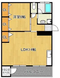 コーポ伊藤【4階】の間取り