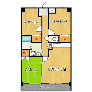 ルワージュ天神町【4階】の間取り