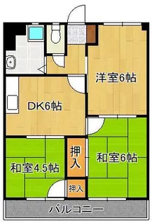 サングリーン中本町【4階】の間取り