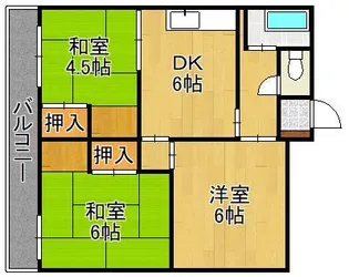 サングリーン中本町【2階】の間取り