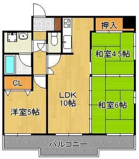 ラフィーネ戸畑【2階】の間取り