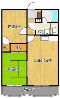 シャルダン中尾【3階】の間取り