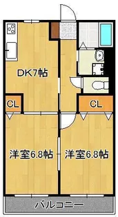 ボナール大和【2階】の間取り