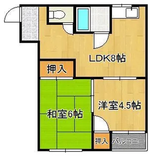 槻田コーポA棟【3階】の間取り