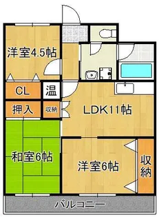 メルディアキューブやはた【7階】の間取り