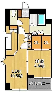 ニューサンリバー11番館【4階】の間取り