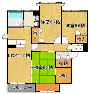 ロアーブル参番館【1階】の間取り