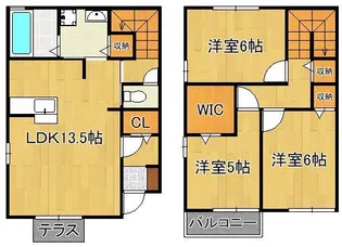 シャンテ清田【1階】の間取り