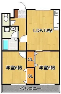 パインコート松籟通り【3階】の間取り