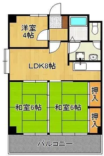 クレベール千防【3階】の間取り