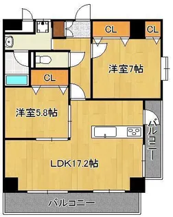 ガーデンパレスやひろⅡ【6階】の間取り