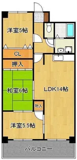 セントラルパーク浅生【8階】の間取り