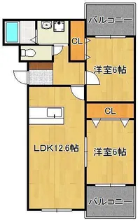 パルフェゆうわ【2階】の間取り