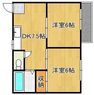 コスモハイツ・マミ【2階】の間取り