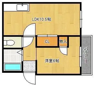 ウエストヒルズⅡ【2階】の間取り