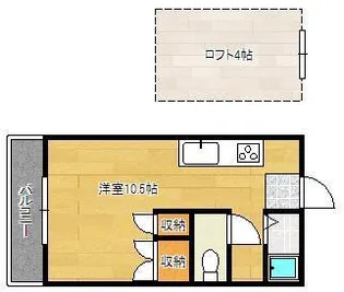 オアシス中央町【1階】の間取り